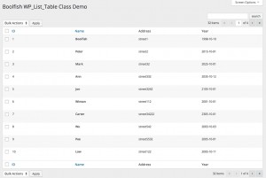 boolfish wp list table