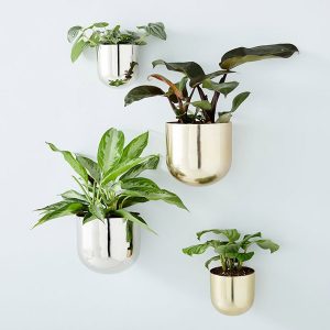 wall metal flower pots